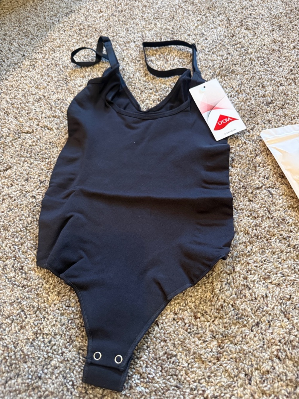 Black One-Piece Shapewear  with Adjustable Straps